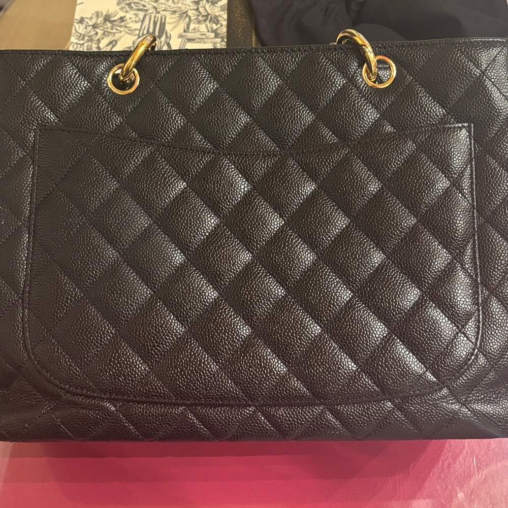 Chanel GST Grand Shopping Tote Black Caviar Leather Gold Hardware Auth Card Box - Picture 12 of 12